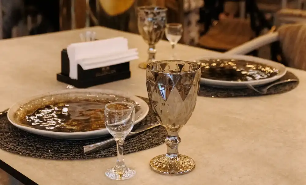 A set table at Golden Lion